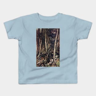 A Fearsome Forest - Undine, Arthur Rackham Kids T-Shirt